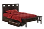 folding footbench chocolate
